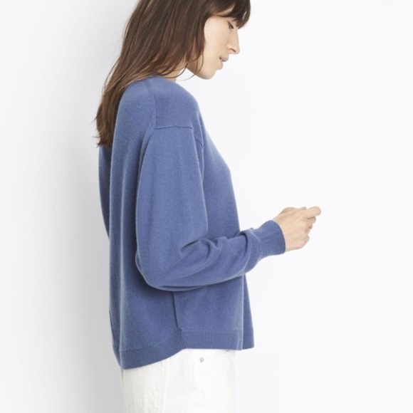 VINCE Cashmere Shirttail Crewneck Sweater XS - Picture 2 of 11